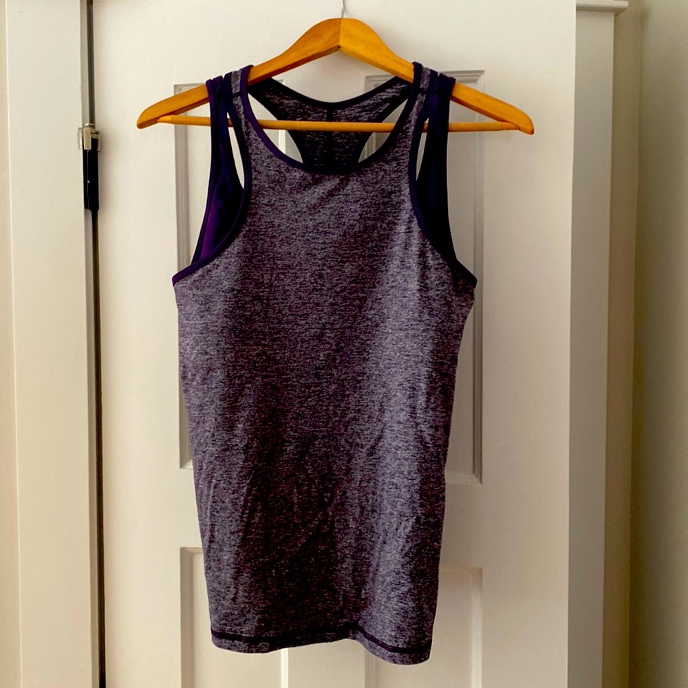 Lululemon purple tank with shelf bra